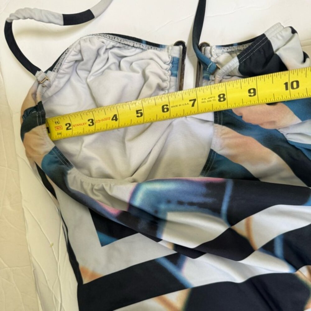 Lenny Niemeyer Luxury Print Halter Removable 1 Piece Swimsuit Adjustable Strap - Picture 13 of 15